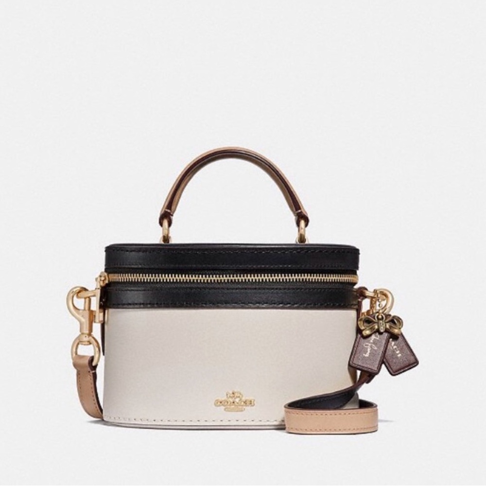 Selena Gomez Coach Trail bag excellent condition cream black beige